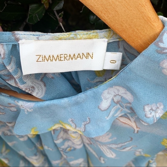Zimmermann silk floral ruffle blouse - Picture 3 of 5